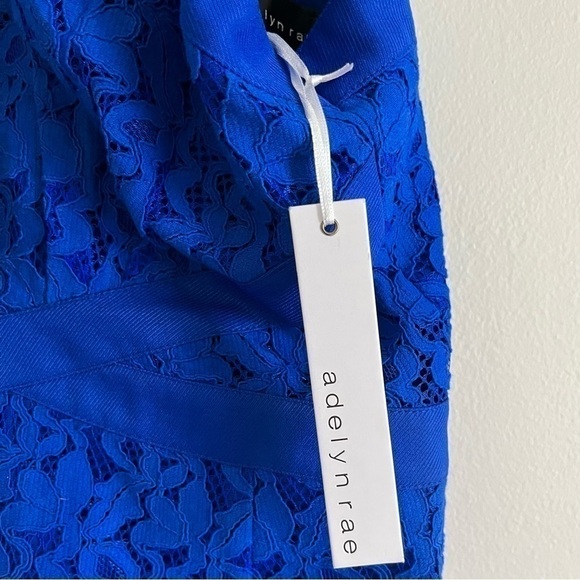 NWT Adelyn Rae Deven Lace Sleeveless Midi Dress Cobalt Blue Size Large - Picture 10 of 12